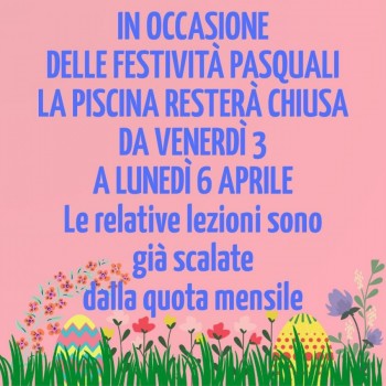 Chiusura festività pasquali
